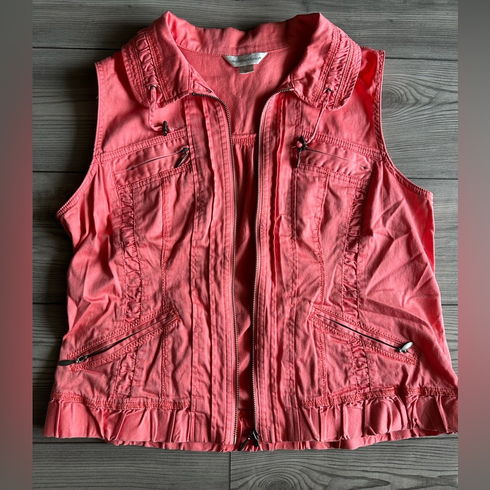 Christopher & Banks Coral Sleeveless Vest